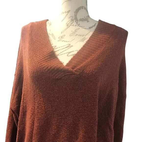 A.N.A Brown V Neck Sweater Size Large - Picture 10 of 12